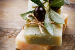 Natural soap from olive oil